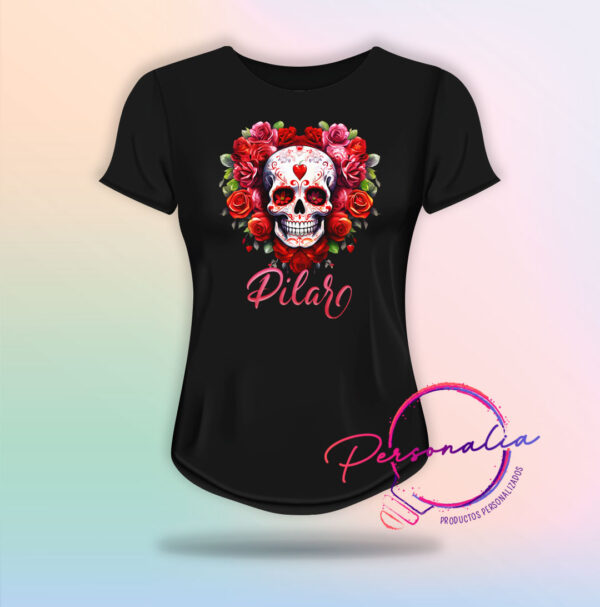 playera de calaca mujer