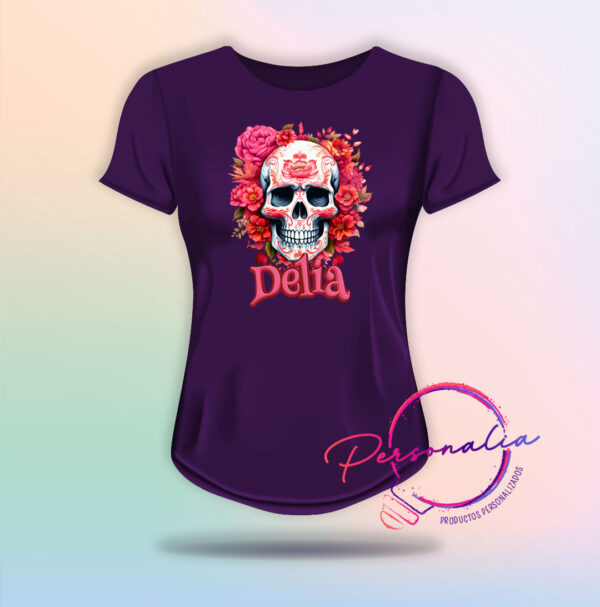 playera de calaca mujer
