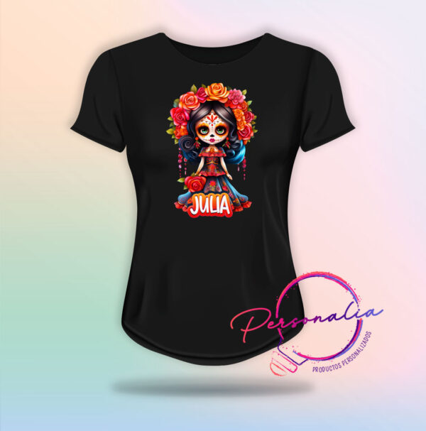 playera catrina mujer halloween dia de muertos