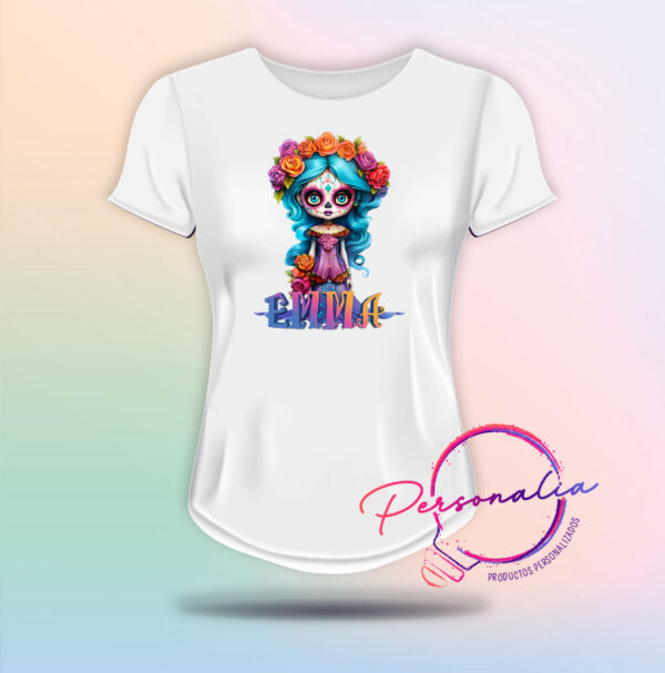 playera catrina mujer halloween dia de muertos