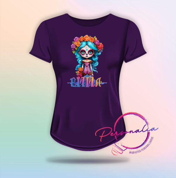 playera catrina mujer halloween dia de muertos