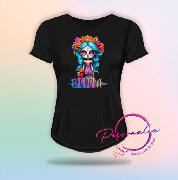 playera catrina mujer halloween dia de muertos