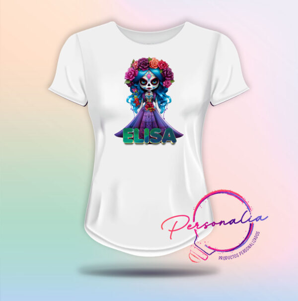 playera catrina mujer halloween dia de muertos