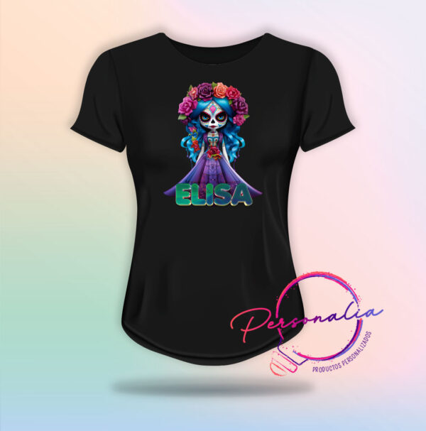 playera catrina mujer halloween dia de muertos