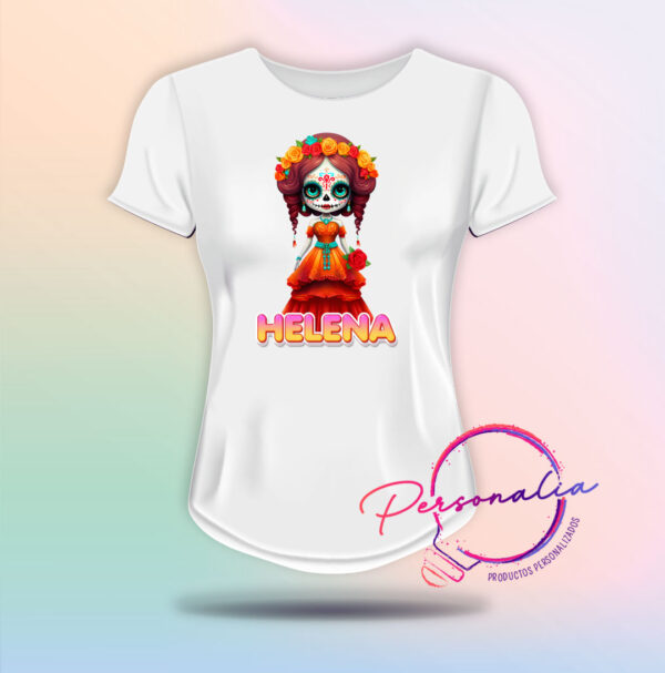 playera catrina mujer halloween dia de muertos