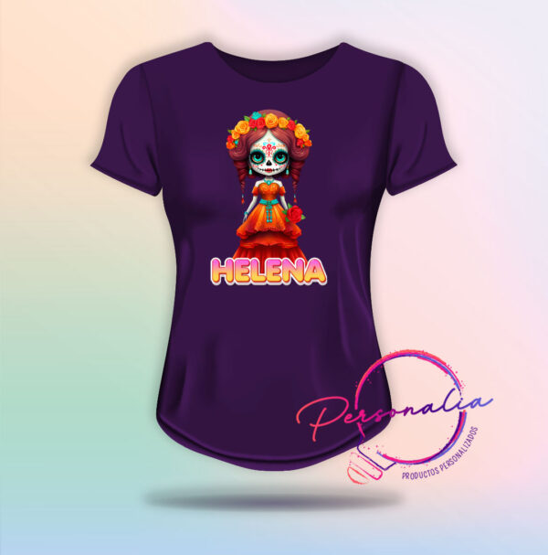 playera catrina mujer halloween dia de muertos