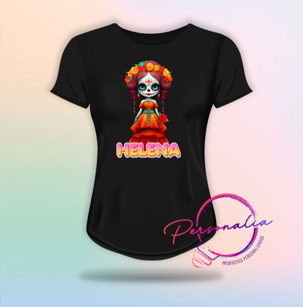 playera catrina mujer halloween dia de muertos