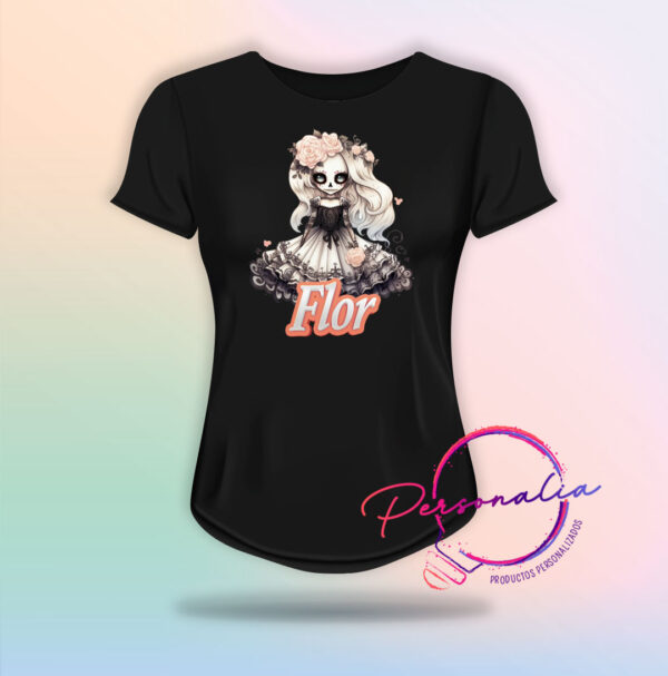 playera catrina mujer halloween dia de muertos