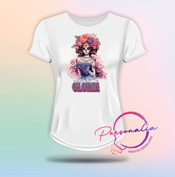 playera catrina mujer halloween dia de muertos