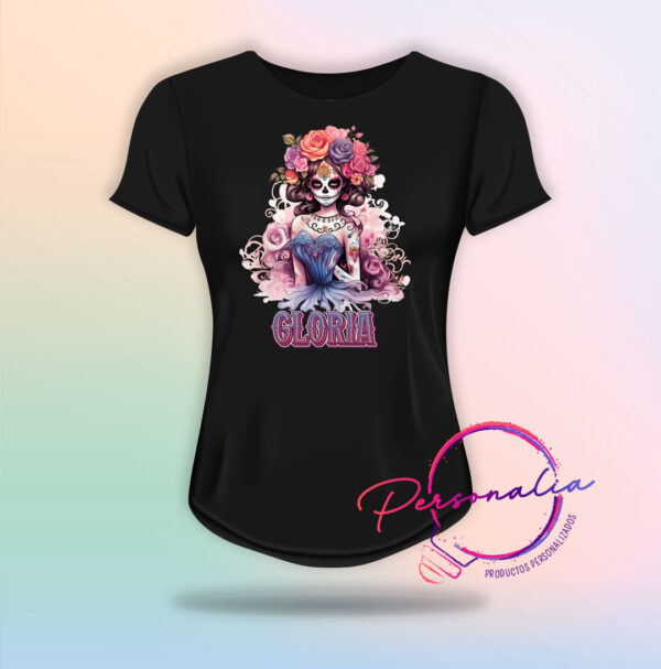 playera catrina mujer halloween dia de muertos