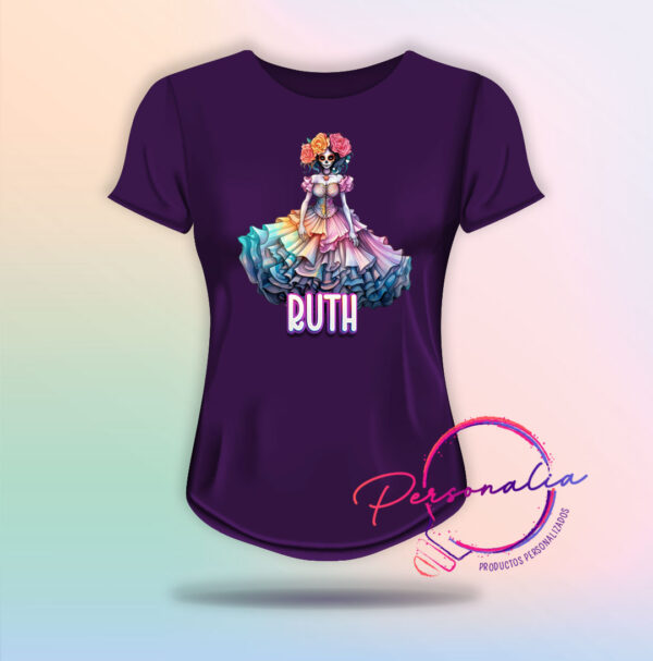 playera catrina mujer halloween dia de muertos