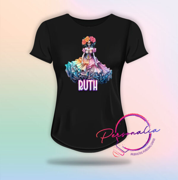 playera catrina mujer halloween dia de muertos