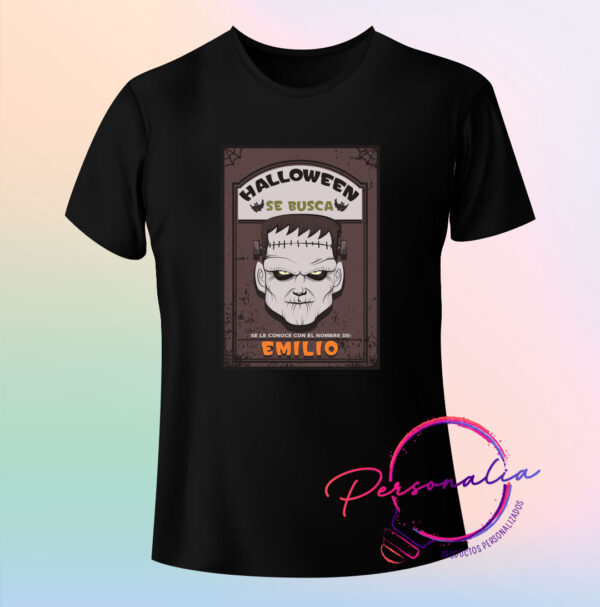 Playera Hombre de Halloween - Se busca a Franky