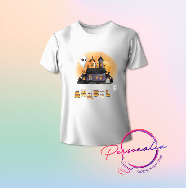 Playera Infantil de Halloween -Casa fantasmas 1