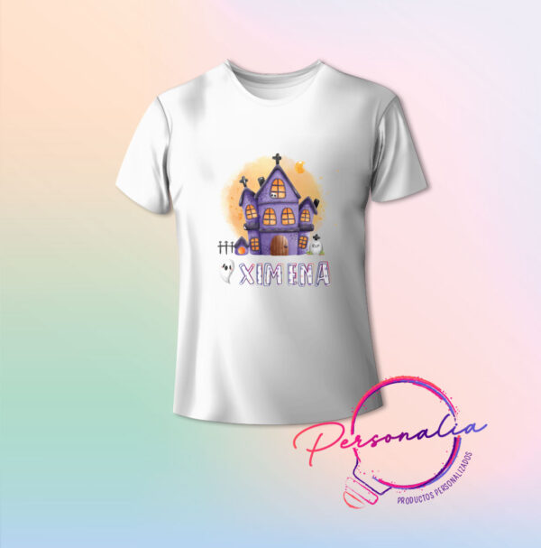 Playera Infantil de Halloween -Casa fantasmas 2