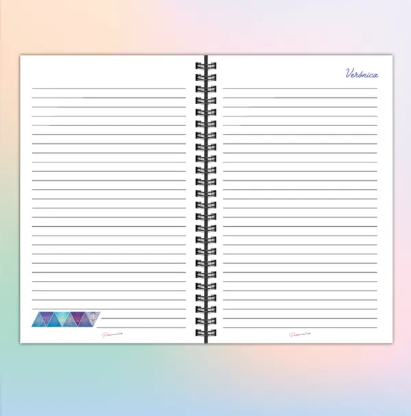 Libreta personalizada con ángel-d- en blanco, interiores